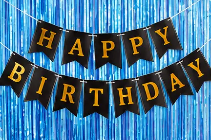 black and gold happy birthday banner black and gold happy birthday banner