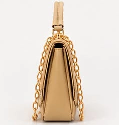beige ladies handbag side profile beige ladies handbag side profile