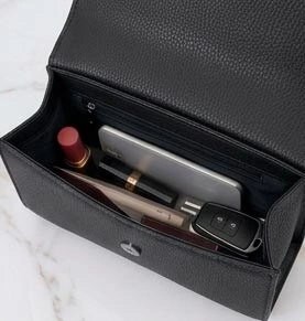 black hello kitty handbag interior compartment