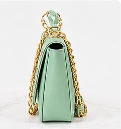 mint green ladies handbag side profile mint green ladies handbag side profile