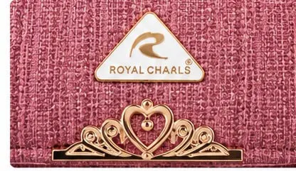 pink textured handbag royal chaals logo pink textured handbag royal chaals logo