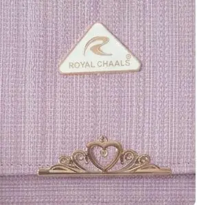 purple handbag royal chaals logo and crown lock