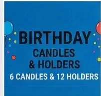 sabuj hub birthday candles and holders label
