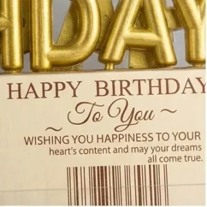 sabuj hub birthday candles box wishing text closeup