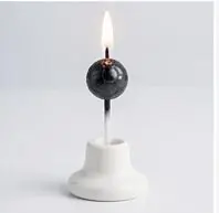 sabuj hub burning black football candle