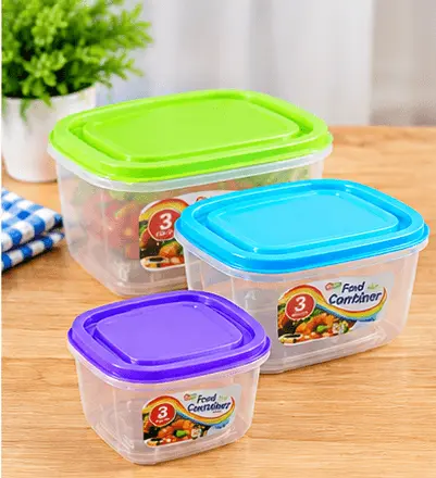 Multi-Color Lid Square Food Containers Set Sabuj Hub multi-color lid square airtight food storage containers set