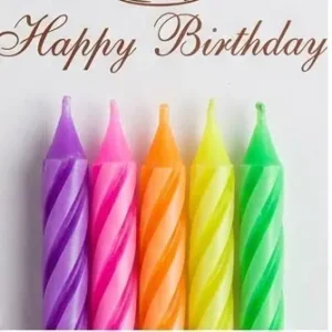 sabuj hub colorful spiral birthday candles full view