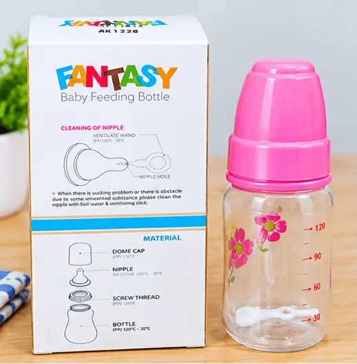Fantasy Baby Feeding Bottle with Box Sabuj Hub Fantasy pink baby feeding bottle with box and measurement scale