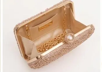 sabuj hub golden crystal clutch interior compartment. sabuj hub golden crystal clutch interior compartment.