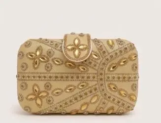sabuj hub golden crystal pattern evening bag sabuj hub golden crystal pattern evening bag