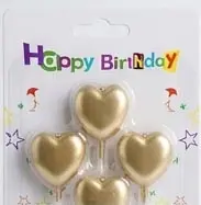 sabuj hub golden heart birthday candles pack full