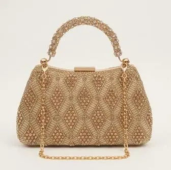 sabuj hub golden rhinestone diamond pattern party clutch20 sabuj hub golden rhinestone diamond pattern party clutch20