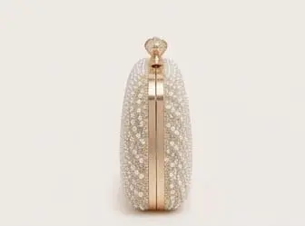 sabuj hub pearl clutch bag side view sabuj hub pearl clutch bag side view