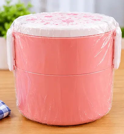 Pink Double Layer Insulated Lunch Box Sabuj Hub pink double layer insulated lunch box and tiffin carrier