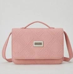 Sabuj.Hub pink quilted crossbody and handbag