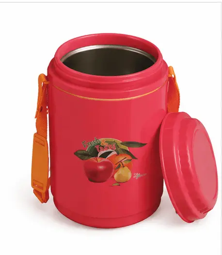 sabuj hub pink insulated tiffin carrier open sabuj hub pink insulated tiffin carrier open