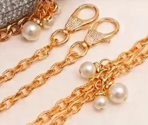 sabuj hub silver crystal clutch detachable chain pearl drops