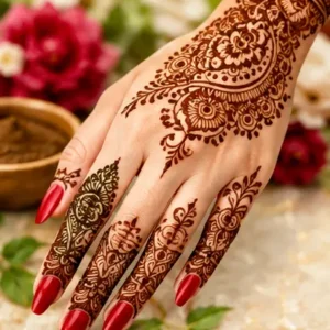 gorgeous bridal mehendi design hand