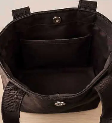 sabuj hub black canvas tote bag interior view sabuj hub black canvas tote bag interior view