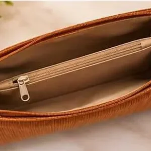 sabuj hub brown pleated shoulder bag interior compartments