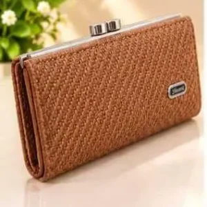 sabuj hub brown textured womens wallet angle view