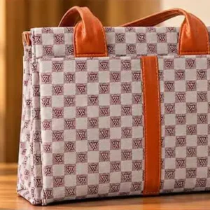sabuj hub check monogram handbag back view