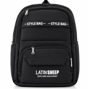 Sabuj Hub stylish black Latin Sheep casual school backpack for students