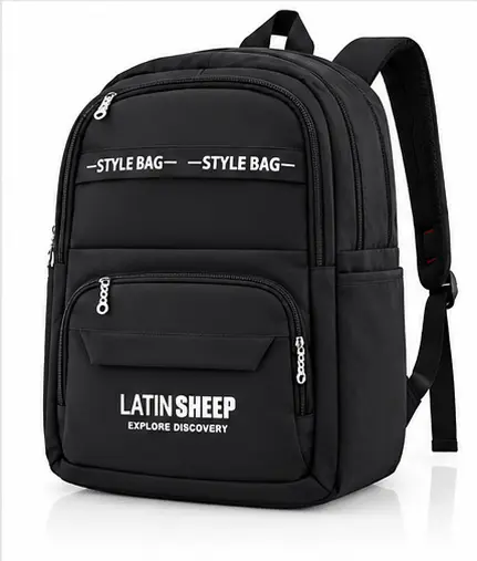 sabuj hub latin sheep black school backpack front view sabuj hub latin sheep black school backpack front view