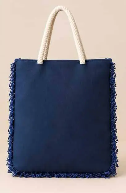 sabuj hub navy blue summer vibes tote bag back view sabuj hub navy blue summer vibes tote bag back view