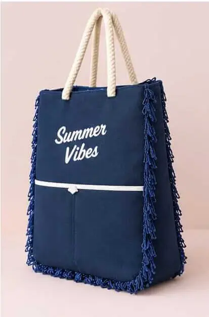 sabuj hub navy blue summer vibes tote bag front angle 1. sabuj hub navy blue summer vibes tote bag front angle 1.