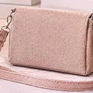 Home sabuj hub pink pearl chain crossbody bag back view