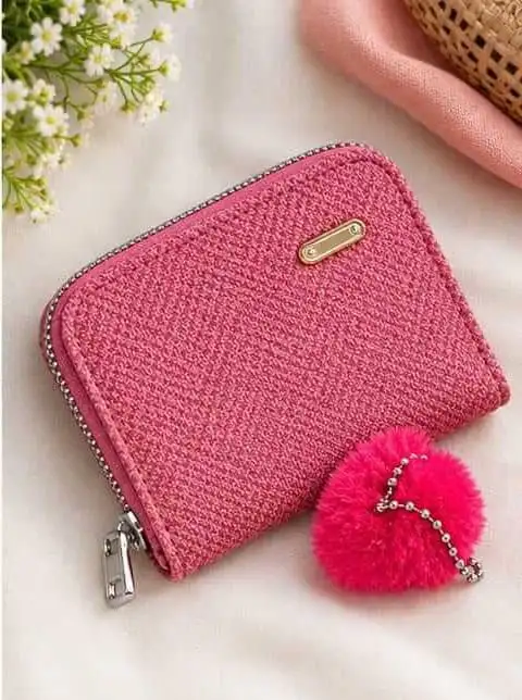 sabuj hub pink textured mini wallet angle view sabuj hub pink textured mini wallet angle view