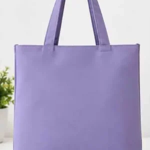 sabuj hub purple university tote bag back view.