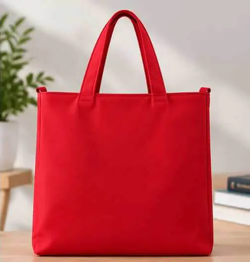 sabuj hub red university tote bag back view sabuj hub red university tote bag back view